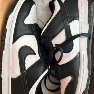 Nike Kids Black and White Low-Top Sneakers